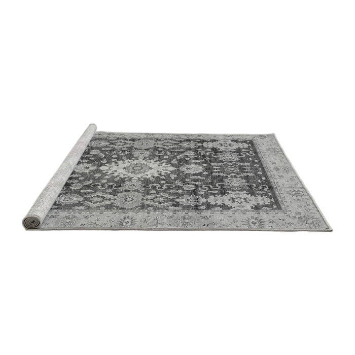 Sideview of Machine Washable Oriental Gray Traditional Rug, wshabs3892gry