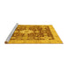 Sideview of Machine Washable Oriental Yellow Traditional Rug, wshabs3892yw