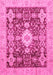 Machine Washable Oriental Pink Traditional Rug, wshabs3892pnk