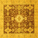 Square Oriental Yellow Traditional Rug, abs3892yw