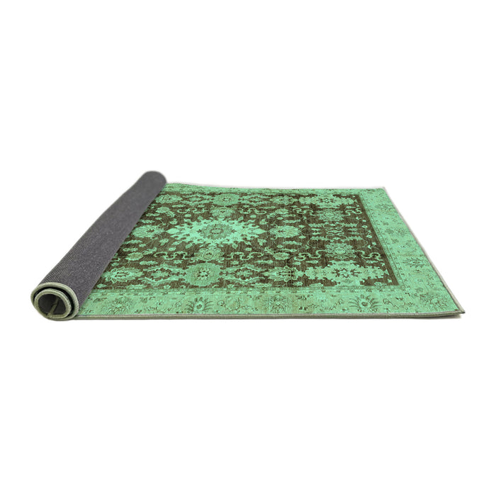 Sideview of Oriental Turquoise Traditional Rug, abs3892turq