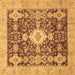 Square Oriental Brown Traditional Rug, abs3892brn