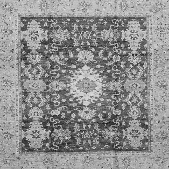 Square Machine Washable Oriental Gray Traditional Rug, wshabs3892gry