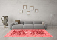 Machine Washable Oriental Red Traditional Rug, wshabs3892red