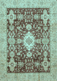 Oriental Light Blue Traditional Rug, abs3892lblu