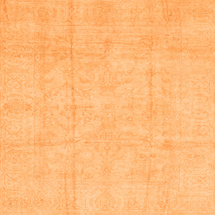 Square Oriental Orange Traditional Rug, abs3893org