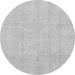 Round Oriental Gray Traditional Rug, abs3893gry