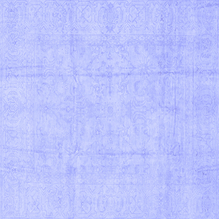 Square Machine Washable Oriental Blue Traditional Rug, wshabs3893blu