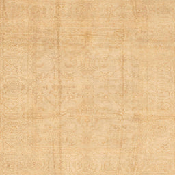 Square Abstract Orange Oriental Rug, abs3893
