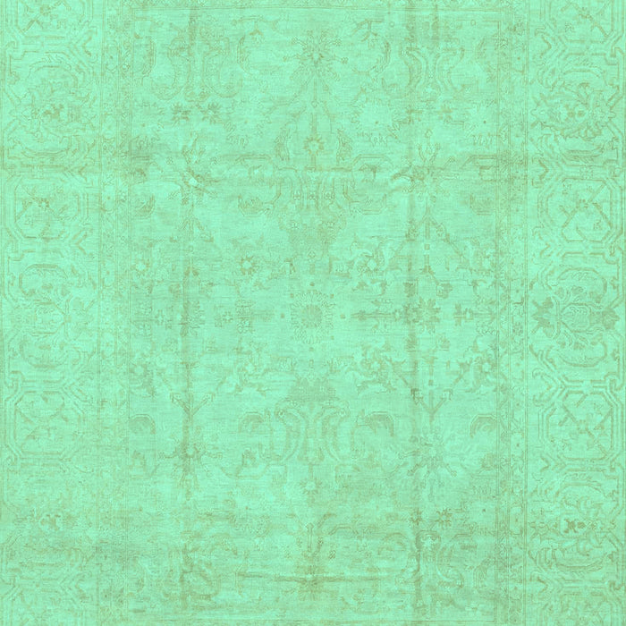 Machine Washable Oriental Turquoise Traditional Area Rugs, wshabs3893turq