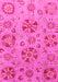 Machine Washable Abstract Pink Modern Rug, wshabs3894pnk