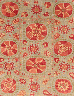 Abstract Orange Red Modern Rug, abs3894