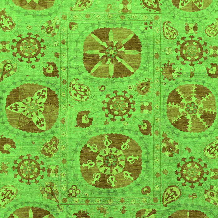 Machine Washable Abstract Green Modern Area Rugs, wshabs3894grn