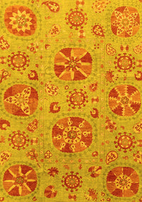 Abstract Yellow Modern Rug, abs3894yw