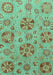 Machine Washable Abstract Turquoise Modern Area Rugs, wshabs3894turq