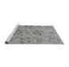 Sideview of Machine Washable Abstract Gray Modern Rug, wshabs3894gry