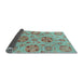 Sideview of Abstract Light Blue Modern Rug, abs3894lblu