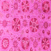 Square Abstract Pink Modern Rug, abs3894pnk