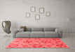 Modern Red Washable Rugs