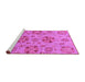 Sideview of Machine Washable Abstract Purple Modern Area Rugs, wshabs3894pur