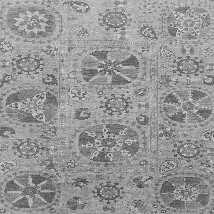 Square Abstract Gray Modern Rug, abs3894gry