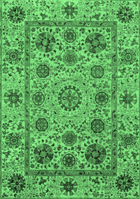 Abstract Emerald Green Modern Rug, abs3895emgrn