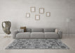 Machine Washable Abstract Gray Modern Rug in a Living Room,, wshabs3895gry