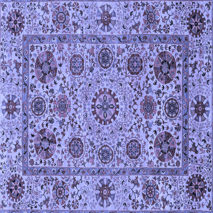 Square Abstract Blue Modern Rug, abs3895blu