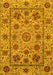 Machine Washable Abstract Yellow Modern Rug, wshabs3895yw