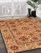 Machine Washable Abstract Orange Rug in a Family Room, wshabs3895