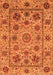 Machine Washable Abstract Orange Modern Area Rugs, wshabs3895org