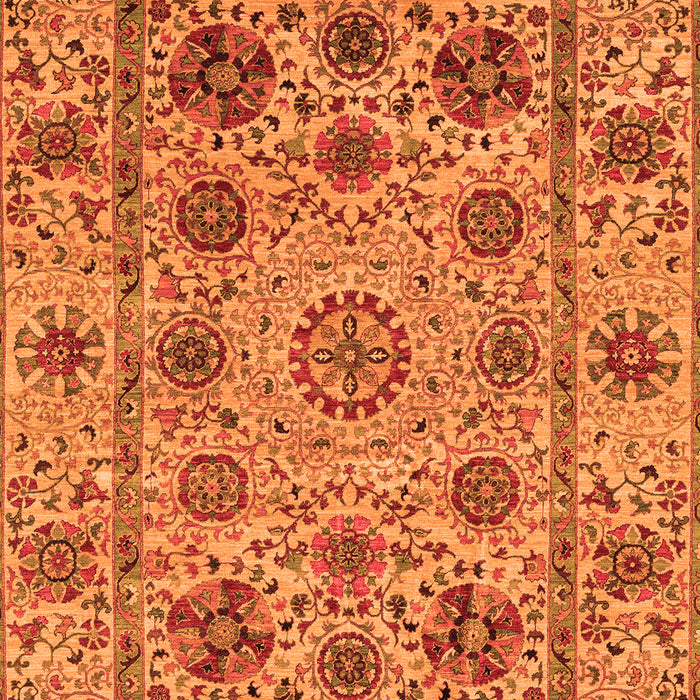 Machine Washable Abstract Orange Modern Area Rugs, wshabs3895org