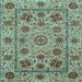 Square Machine Washable Abstract Light Blue Modern Rug, wshabs3895lblu