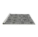 Sideview of Machine Washable Abstract Gray Modern Rug, wshabs3895gry