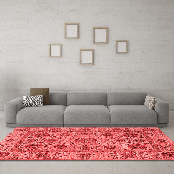 Modern Red Washable Rugs