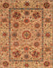 Machine Washable Abstract Orange Rug, wshabs3895