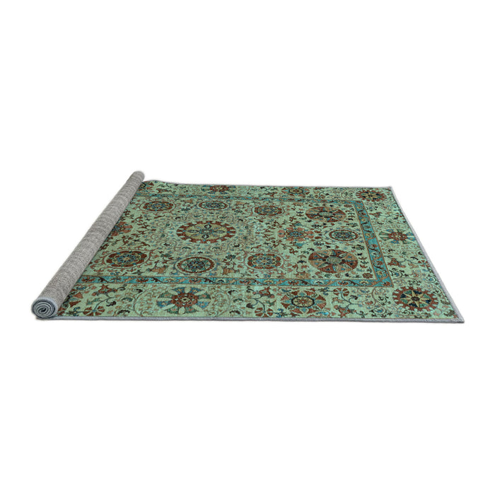 Sideview of Machine Washable Abstract Light Blue Modern Rug, wshabs3895lblu