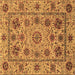 Square Abstract Brown Modern Rug, abs3895brn