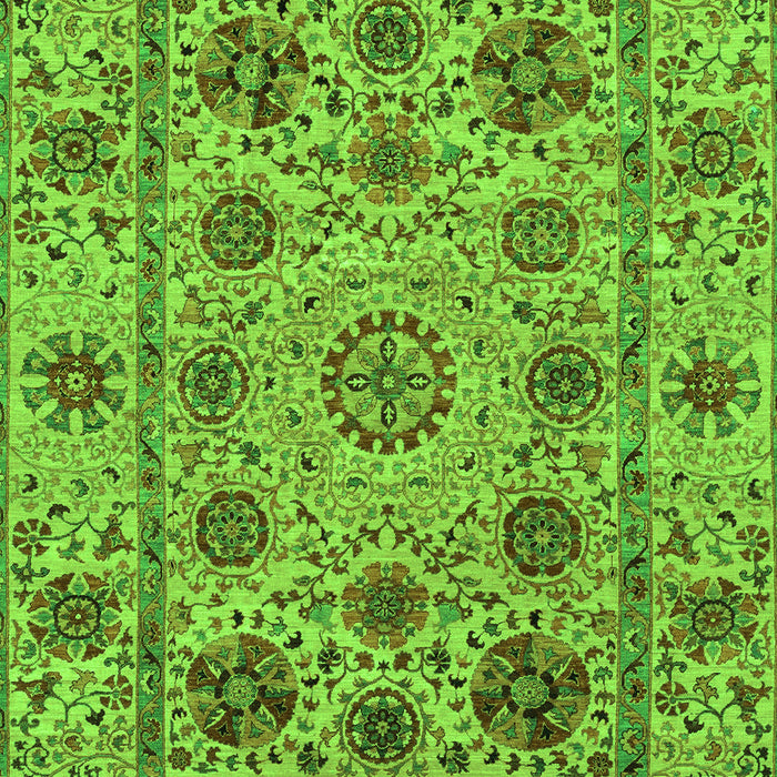 Machine Washable Abstract Green Modern Area Rugs, wshabs3895grn