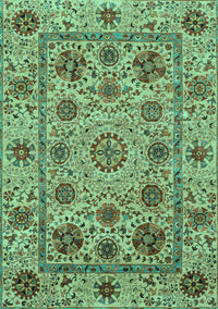 Abstract Turquoise Modern Rug, abs3895turq