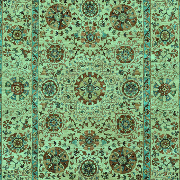 Machine Washable Abstract Turquoise Modern Area Rugs, wshabs3895turq