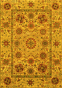 Abstract Yellow Modern Rug, abs3895yw