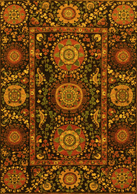 Abstract Yellow Modern Rug, abs3896yw