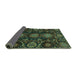 Sideview of Abstract Turquoise Modern Rug, abs3896turq