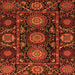 Square Abstract Orange Modern Rug, abs3896org