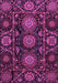 Machine Washable Abstract Purple Modern Area Rugs, wshabs3896pur