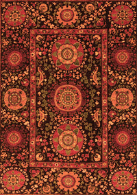 Abstract Orange Modern Rug, abs3896org