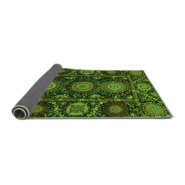 Sideview of Abstract Green Modern Rug, abs3896grn