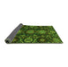 Sideview of Abstract Green Modern Rug, abs3896grn