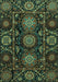 Abstract Turquoise Modern Rug, abs3896turq